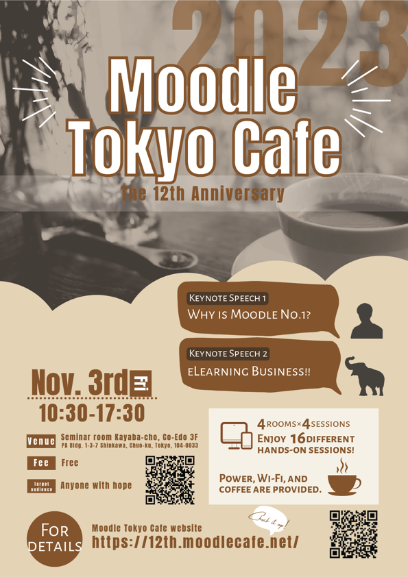 Moodle Tokyo Cafe 12th Anniversary のポスター